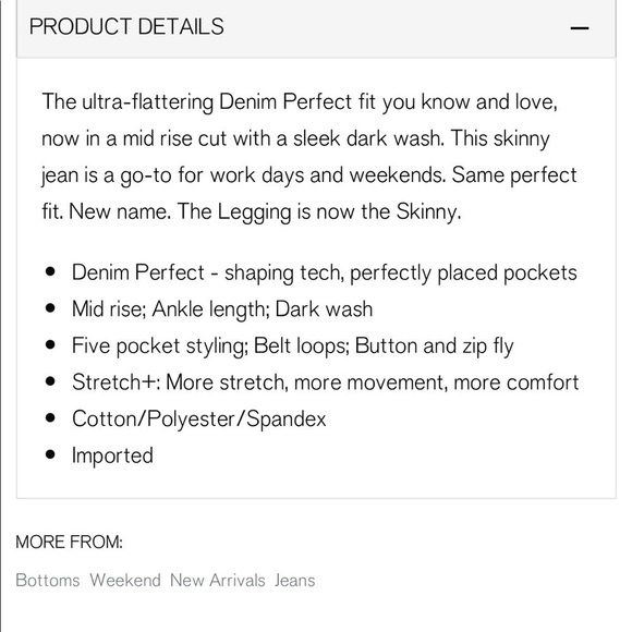 Express Mid Rise Denim Perfect Skinny Jean - Picture 3 of 7